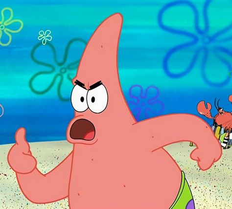 Patrick Star Meme, Patrick Star Funny, Spongebob Logic, Patrick Meme, Spongebob Pics, Spongebob Patrick, Happy Birthday Posters, Spongebob Funny, Spongebob Wallpaper