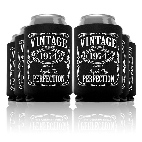 PRICES MAY VARY. Best birthday gift or party favor. Celebrate with a funny 30th birthday gift! Polyurethane foam is perfect for anyone who likes to keep their beverages cool Double-sided print. Fits 12 to 16 oz. cans or bottles. Collapsible for easy storage Exclusively from Promotion & Beyond. Designed and printed in the United States Vintage birthday theme funny can cooler, set of 12, party gear Vintage Birthday Theme, 90th Birthday Party Favors, 50th Party Favors, Funny 60th Birthday Gifts, 40th Birthday Party Favors, 50th Birthday Party Favors, 1964 Birthday, 1974 Birthday, Birthday 12