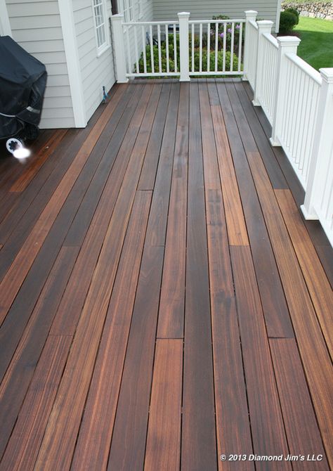 Porch Color Ideas Paint, Mahogany Deck, Wood Deck Stain, Deck Redo, Deck Stains, Deck Staining, Deck Stain Colors, Mahogany Decking, Deck Finishes