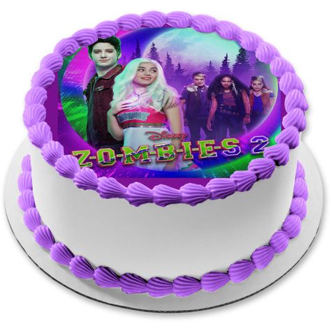 Free 2-day shipping. Buy Disney Zombies 2 Edible Image Cake Topper 8in round ABPID51030 at Walmart.com Zombie Birthday Cakes, Happy Birthday Joe, Princess Power, Zombie Cake, Zombie Birthday Parties, Edible Image Cake Topper, Disney Zombies, Movie Cakes, Zombie Birthday