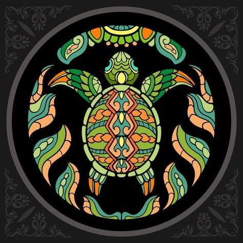 Vector colorful sea turtle zentangle art... | Premium Vector #Freepik #vector #turtle-logo #adult-coloring-pages #sea-doodle #abstract-animal Turtle Zentangle, Doodle Abstract, Colorful Sea Turtle, Turtle Logo, Sea Turtle Painting, Turtle Painting, Turtle Art, Helmet Design, Design Competitions