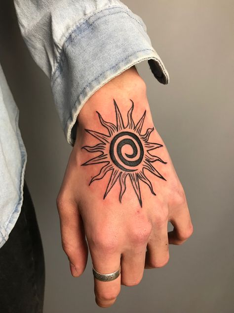 Sun And Water Tattoo, Sun Hand Tattoo, Sun Tattoo Men, Unique Sun Tattoo, Suit Tattoo, Tattoo Sun, Sun Tattoo Designs, Water Tattoo, Sun Tattoos