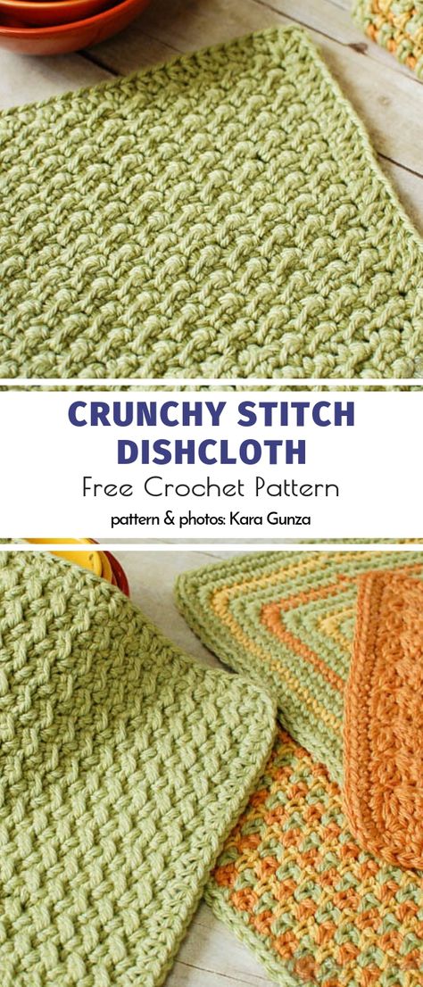 Crunchy Stitch Crochet Dishcloth, Crochet Dish Drying Mat Free Pattern, Free Crochet Patterns Using Cotton Yarn, Crochet Dishcloths Free Patterns, Summer Crochet Patterns Free, Crochet Dish Cloth Free Pattern, Craft Hobbies, Awesome Crochet, Crocheted Things