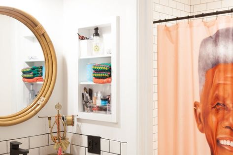 Shower Curtains Vs. Shower Doors: Which Is Better? | Apartment Therapy 1950s Bathroom Remodel, Large Bathroom Remodel, Inexpensive Bathroom Remodel, Affordable Bathroom Remodel, Rustic Bathroom Remodel, Basement Bathroom Remodeling, Small Shower Remodel, Simple Bathroom Remodel, Cheap Bathroom Remodel