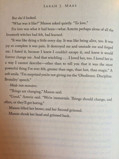 Oh my god! I totally love Manon and Asterin! I soooo do not want anything to happen to them... Throne Of Glass Pages, Manon And Asterin Blackbeak, Manon Blackbeak And The Thirteen, Asterin Blackbeak Fanart, Manon Quotes, Manon Blackbeak Quotes, Manon Blackbeak Tattoo, Manon And The Thirteen, Asterin Blackbeak