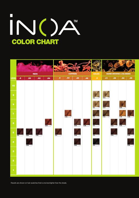 Inoa Color Chart Garnier Hair Colour Shades, Loreal Hair Color Chart, Loreal Inoa, Garnier Hair Color, Hair Chart, Loreal Hair Color, Elegant Names, Minted Art, Hair Color Chart