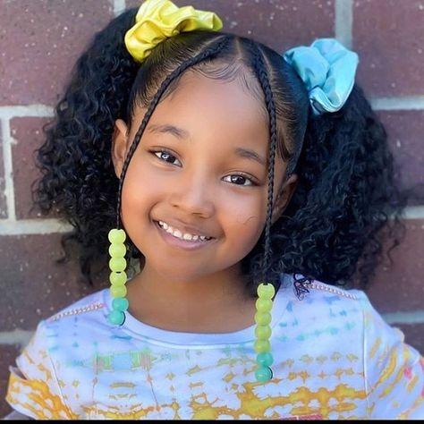 Cute Ponytail Hairstyles, Kid Hairstyles, Lil Girl Hairstyles, Cute Hairstyles For School, Kids Curly Hairstyles, Cute Ponytails, Girl Hairstyle, Cute Simple Hairstyles, Girls Natural Hairstyles