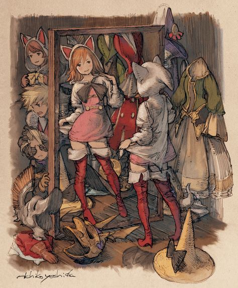 Storybook Artstyle, Animal Storybook Illustration, Akihiko Yoshida, Storyboard Illustration Children Books, Accel World, Monster Artwork, Final Fantasy Artwork, Final Fantasy Art, Final Fantasy Xiv