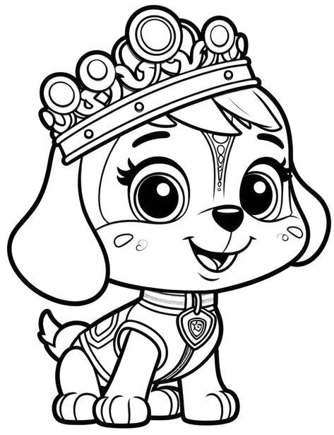 Paw Patrol Coloring Pages - 54 New Coloring Sheets for Fans Sky Paw Patrol Coloring Page, Printable Paw Patrol Coloring Pages, Paw Patrol Colouring Printables, Paw Patrol Coloring Pages Free Printable, Cartoon Coloring Pages Free Printable, Paw Patrol Art, Paw Patrol Drawing, Coloring Pages Cartoon, Paw Patrol Png