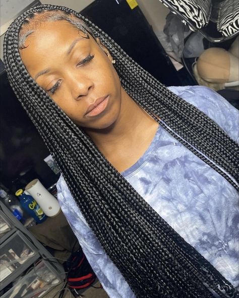 Middle School Hairstyles 6th Grade, First Day Of School Hairstyles, Middle School Hairstyles, School Braids, Baddie Hair, Protective Braids, Box Braid Hair, Cute Box Braids, Quick Weave Hairstyles