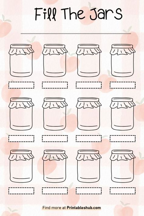 Printable Blank Fill the Jars Templates Crush Ideas, Fill The Jars Template, Lip Gloss Homemade, Event Activities, Games And Activities, Capture Memories, Printable Games, Expressing Gratitude, Journal Printables