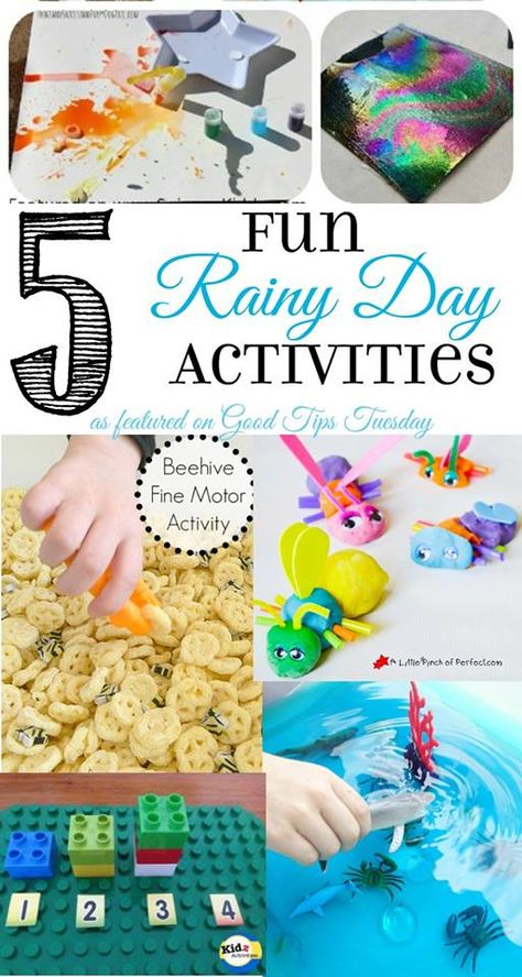 5 Fun Rainy Day Activities Fun Rainy Day Activities, Cold Feeling, Prek Ideas, Rainy Day Activities For Kids, Indoor Picnic, Simple Science, Rainy Day Crafts, Feeling Under The Weather, Brown House