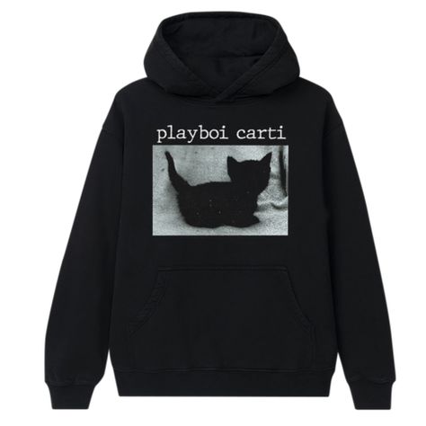 Carti Hoodie, Practical Fashion, Trendy Fits, Tour Merch, Cat Hoodie, Bold Fashion, Black Hoodie, Sweater Hoodie, Cotton Material