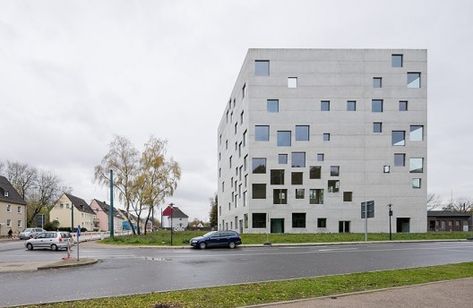 from archdaily Saana Architects, Kazuyo Sejima, Ryue Nishizawa, School Designs, German Architecture, Square Windows, Beautiful Interior Design, Architecture Exterior, Sustainable Architecture