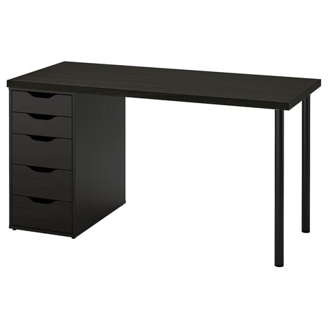 Alex Desk, Alex Drawer, Modular Office, Ikea Desk, Pc Table, Plastic Foil, Black Desk, Drawer Unit, Black Table