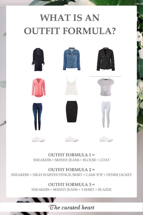 Do you want to develop your own signature style? Do you want to look and feel your best every single day while simplifying your life at the same time? Or maybe you want to make a fashion statement and challenge yourself to live with less.  Whatever the reason, the concept of outfit formulas can help you simplify and narrow down on what your style truly is. #outfitformula #signaturestyle #capsulewardrobe #findyourstyle #improveyourstyle Spring Outfit Formulas, One Skirt Multiple Outfits, Outfit Formulas Alison Lumbatis, Outfit Formulas Women, Italy Wardrobe, Outfit Building, Live With Less, Classy Yet Trendy, Airport Outfits