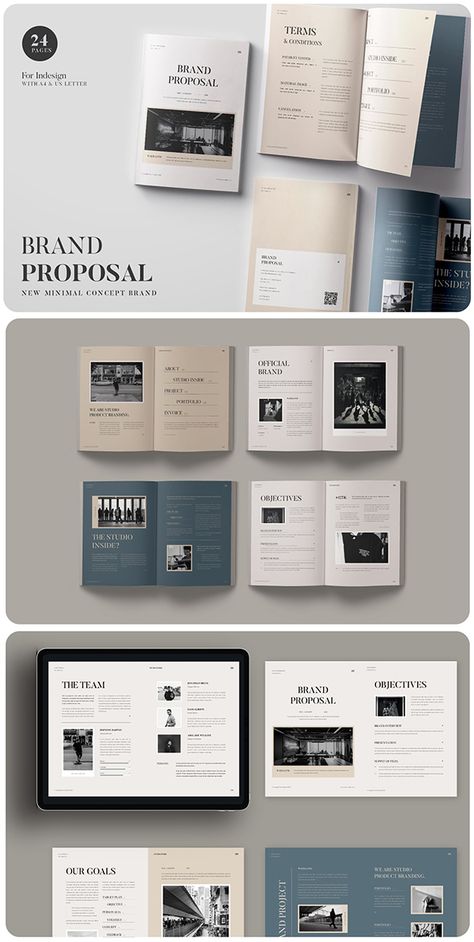 Ad: The Guidelines is an Adobe Indesign compatible template, designed with a minimal aesthetic in mind, perfectly suited to fashion or lifestyle branding. This set of brand guidelines will look as good on screen as printed. The document/template and designed in both A4 (297×210mm) and US Letter (8.5×11”). $23 Aesthetic Document Design, Aesthetic Document, Document Aesthetic, Branding Document, A4 Template Design, Brand Proposal, Lifestyle Branding, Documents Design, Workbook Template