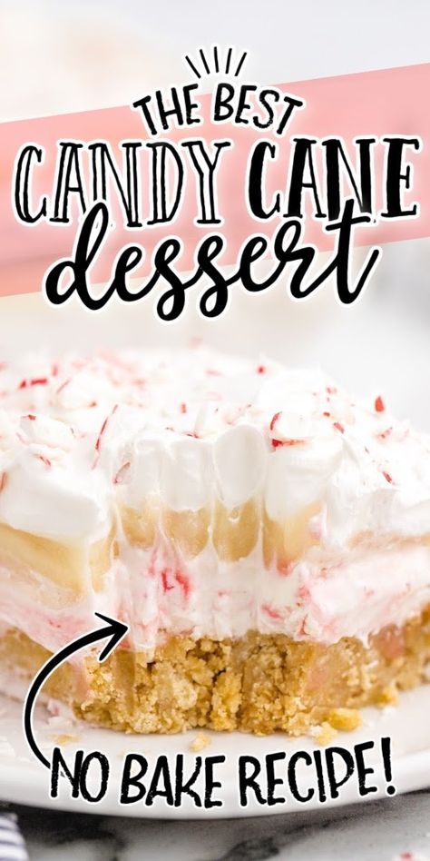 Candy Cane Dessert Candy Cane Kiss Cookies, Candy Cane Pie, Candy Cane Dessert, Candy Cane Recipe, Peppermint Dessert, Peppermint Recipes, Kiss Cookies, Peppermint Hot Chocolate, Holiday Dessert