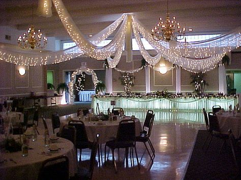 Reception Decor | Flickr - Photo Sharing! Wedding Reception Lighting, Hall Decor, Wedding Costs, Wedding Ceremony Decorations, Indoor Wedding, Banquet Hall, Ceremony Decorations, Wedding Reception Decorations, Wedding Lights