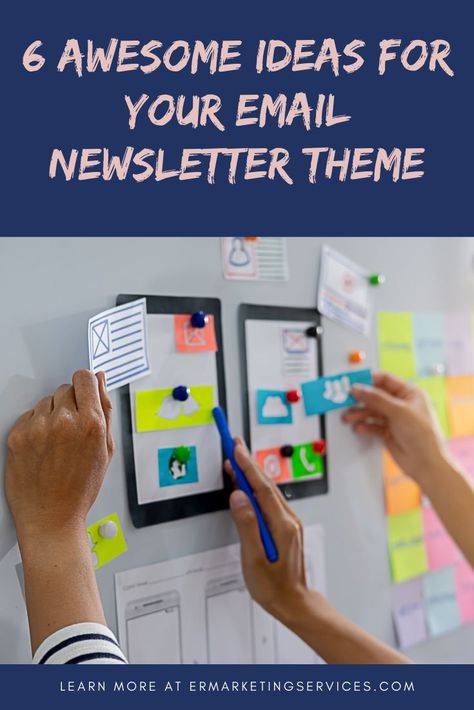 Wondering how to give your newsletter an extra bit of flair? Here are 6 awesome ideas for your email newsletter theme that will give it a fresh look! Newsletter Content Ideas, Newsletter Layout, Network Marketing Tips, Email Marketing Template, Email List Building, Personal Development Books, Social Media Services, Email Marketing Strategy, How To Give