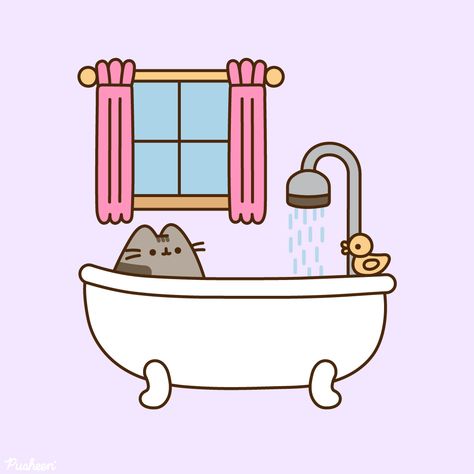 Self care day 🛁✨ | Instagram Pusheen Merchandise, Happy Chemicals, Pusheen The Cat, Pusheen Cute, Self Care Day, Pusheen Cat, Official Account, Cute Easy Drawings, Cute Profile Pictures