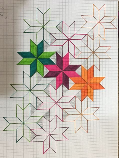 Lines On A Page No. 2 | Dibujos En Cuadricula, Dibujos De Tessellations Art, Designs To Draw Patterns, Basic Art, Graph Paper Designs, Graph Paper Drawings, Geometric Pattern Art, Geometric Design Art, Graph Paper Art, Geometric Drawing