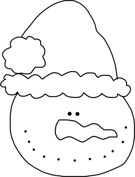 Snowman Outline Printable, Santa Patterns Printable, Snowman Cutout Printable, Snowman Printables Free Templates, Valentine Templates Free Printable, Christmas Crafts Printables, Printable Snowman Faces, Snowman Outline, Snowman Template