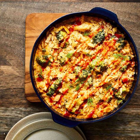 lavored with buffalo-style hot sauce and chopped fresh dill, this casserole channels the spirit of ranch-dunked buffalo wings. We can guarantee that the whole family will go crazy for this Buffalo Ranch Chicken-Broccoli Casserole. Chicken Ranch Casserole, Chicken Casserole Recipes, Buffalo Ranch Chicken, Ranch Casserole, Southern Living Recipes, Chicken Ranch, Buffalo Ranch, Chicken Broccoli Casserole, Cooking Chicken To Shred