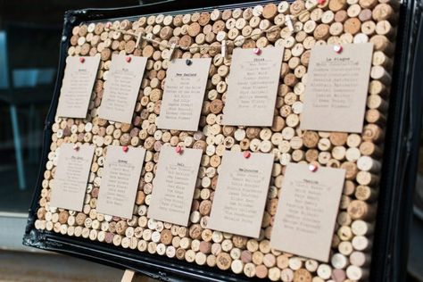 wine cork wedding table plan Vineyard Wedding Decor, Wine Cork Wedding, Cork Wedding, Wedding Table Themes, Wedding Favor Table, Wedding Table Seating, Wedding Whimsical, Wedding Table Plan, Whimsical Wonderland