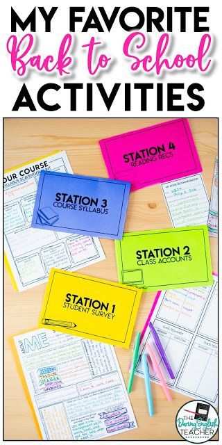My Favorite Back-to-School Activities. Back to school in the middle school and high school English classroom. #secondaryELA #Englishteacher #backtoschool #backtoschoolactivities High School English Classroom, Middle School Activities, Back To School Activity, First Day Activities, High School Activities, First Week Of School Ideas, First Day Of School Activities, High School Classroom, Middle School English