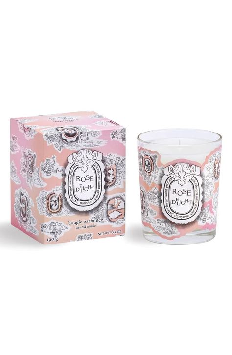 Diptyque Rose, Unique Bridal Shower Gifts, Diptyque Candles, My Texas House, French Toile, Unique Bridal Shower, Pastel Pattern, Trim Work, Rose Candle