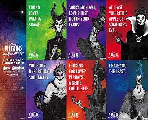 Disney Parks Releases Free Printable Villaintine's Day Cards Featuring Some of Your Favorite Disney Villains | All Hallows Geek Quotes About Villains, Disney Villains Quotes, Villains Quotes, Disney Villain Party, Disney Canvas Paintings, Disney Descendants Party, Disney Au, Evil Disney, Villain Quote