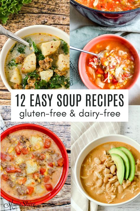 Soup Recipes Healthy Gluten Free Dairy Free, Gluten And Dairy Free Crockpot Soup, Gluten And Dairy Free Soups In A Crock Pot, Easy Soup Gluten Free, Dairy Free Recipes Soup, Crockpot Soup Non Dairy, Dinner For Two Dairy Free, Gf And Df Soup Recipes, Gluten Free Dairy Free Stew