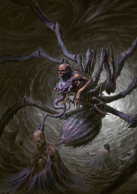 ArtStation - Parasitic spider Weird Fears, Dark Inspiration, Npc Ideas, Terror Art, Illustration Fantasy, Horror Punk, Fantasy Horror, Dnd Ideas, D D Monsters