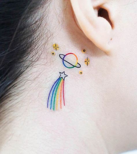 Tattoo Ideas For Female, Lgbt Tattoo, Pride Tattoo, Our Mindful Life, Funky Tattoos, Tattoo Time, Rainbow Tattoos, Handpoke Tattoo, Inspiration Tattoo