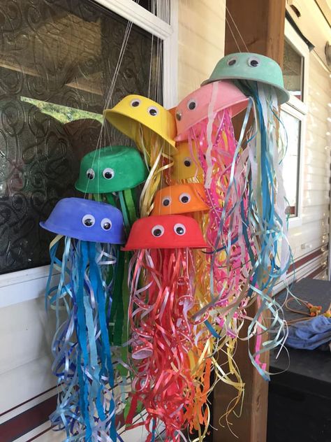 Beach School Decorations, Sea Creature Party Decorations, Under The Sea Theme Preschool Decoration, Scuba Vbs Bulletin Board, Beach Decorations For Classroom, Sea Creature Crafts For Kids Preschool, Beach Decor Classroom Ocean Themes, Underwater Diy Decorations, Ocean Theme School Decorations