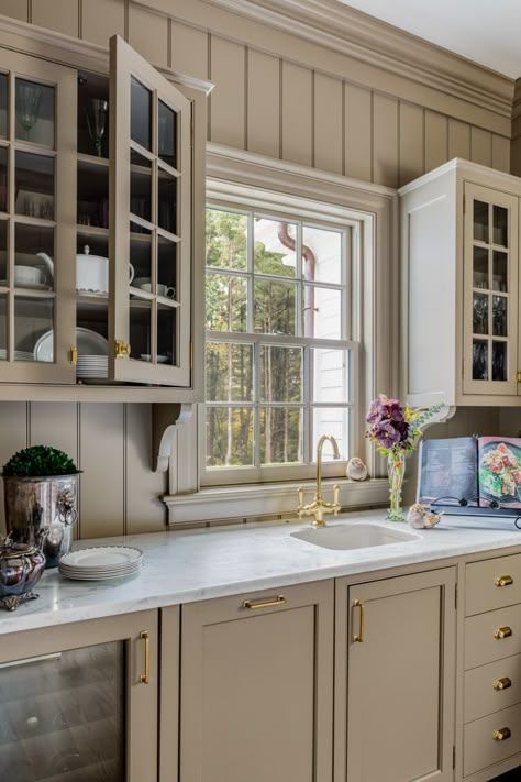 cabinet detail Patrick Ahearn Architect, Patrick Ahearn, Butler’s Pantry, Home Bar Design, Kitchen Clutter, Kitchen Pantry Design, L Shaped Kitchen, Pantry Design, Old Farmhouse