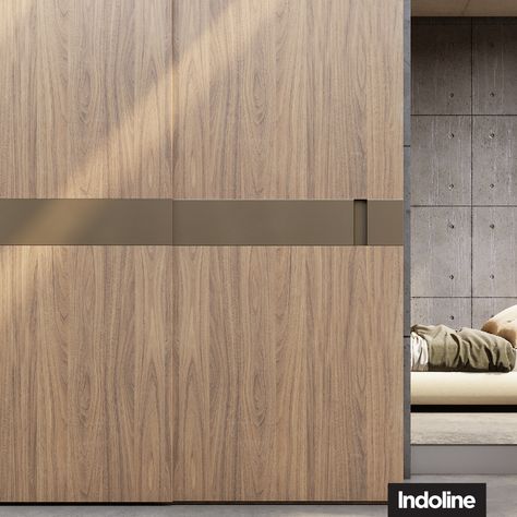 With inbuilt handles and 3-door overlay European sliding fittings, this design is functional and smart.  #furniture #wardrobefurniture #lifestyle #customisedfurniture #furnituredesign #homefurniture #interiordecor #interiordesign #interiorstyling #interiorinspiration #furnitureinspiration #homedecor #Indoline Sliding Wardrobe Handles, Wardrobe Handles Ideas, Door Overlay, Modern Cupboard, Modern Cupboard Design, Wardrobe Handles, Wardrobe Furniture, Sliding Wardrobe, Cupboard Design