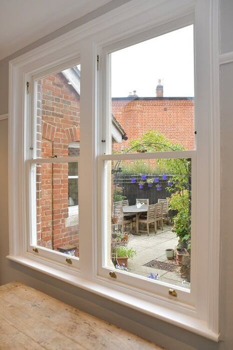 Rehau Windows, Woodworking Outdoor Furniture, Sunroom Windows, Window Structure, Double Glazed Sash Windows, Windows Kitchen, Sash Window, Double Window, Bungalow Exterior