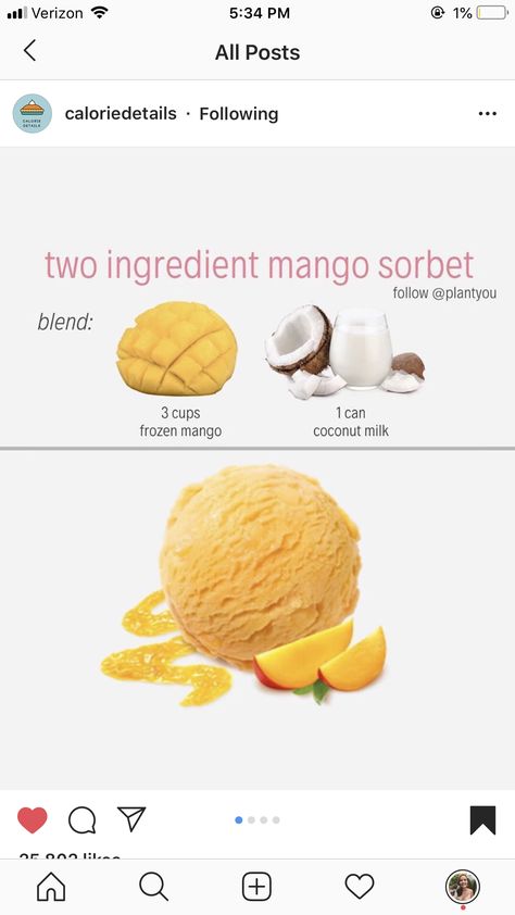 Nice Cream Recipes Vegan, Vegan Nice Cream, Vegan Shakes, Nice Cream Recipe, Mango Sorbet, Sorbet Recipes, Vegan Ice Cream, Healthy Sweets Recipes, Nice Cream