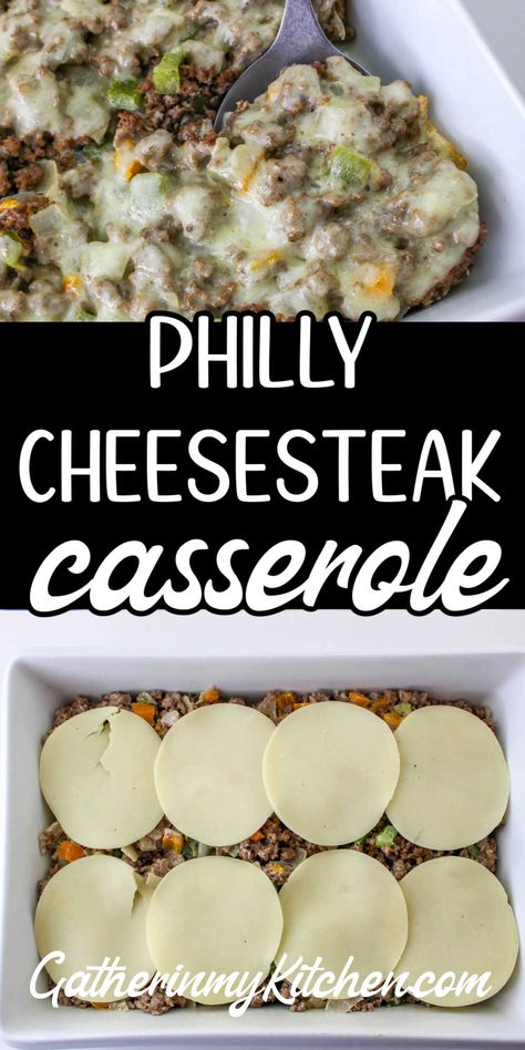 Make Ahead Philly Cheesesteak, Ground Beef Philly Cheese Steak Keto, Deconstructed Philly Cheesesteak, Dinner Ideas With Steakums, Philly Cheesesteak Stew, Cheesesteak With Ground Beef, Philly Cheesesteak Lasagna Recipe, Philly Cheese Steak Casserole With Ground Beef, Recipes With Steakums Meat