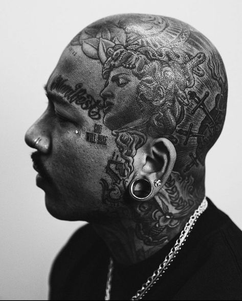 Head Tattoos Side, Head Tattoo Men Bald, Bald Head Tattoo Men, Scalp Tattoos Men, Full Head Tattoo Men, Side Of Head Tattoo Men, Full Head Tattoo, Side Head Tattoo, Head Tattoos For Men