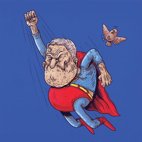 How Would Superheroes Look If They Grew Old? | Bored Panda Old Superheroes, Old Superman, Alex Solis, Superhero Superman, Old Cartoon Characters, Art Geek, Old Comics, Superhero Characters, Geek Art