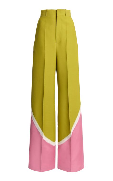 Del Core - Women's Embroidered wide leg trousers - Multi - Only At Moda Operandi Del Core, Women Trousers Design, 2piece Outfits, Collection Ideas, Stylish Work Attire, Stylish Pants, Classy Work Outfits, Latest African Fashion Dresses, Pants Design