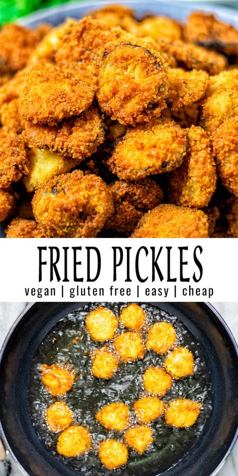 Fried Vegan Food, Gf Fried Pickles, Recipes Fried Pickles, Vegan Pub Food, Gluten Free Fried Pickles, Vegan Fried Pickles, Low Carb Fried Pickles, Paleo Fried Pickles, Gluten Free Deep Fried Pickles