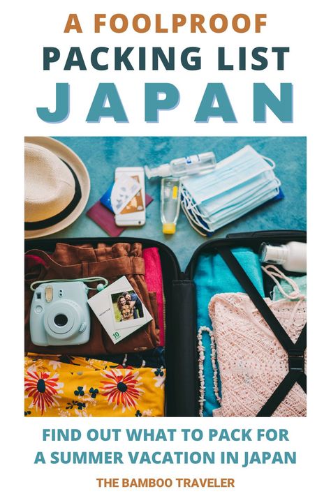 What To Pack For Japan, Pack For Japan, Japan Travel Outfit, Japan Packing List, Trip Essentials Packing Lists, Summer Packing Lists, Summer In Japan, Japan Bucket List, Packing Essentials List