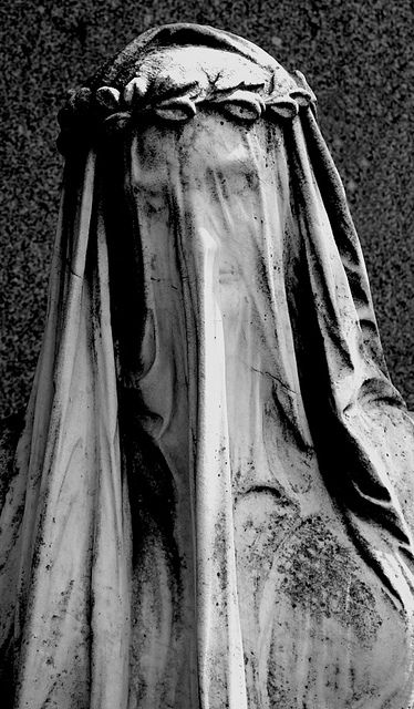 Central Cemetery, Vienna (photo by Manuela Salzinger) such an amazing ability, to make stone appear to be sheer... Veiled Sculpture, Veiled Statue, Cemetery Sculpture, Veiled Lady, Veiled Beauty, Woman Statue, Cemetery Angels, Cemetery Statues, Veiled Woman