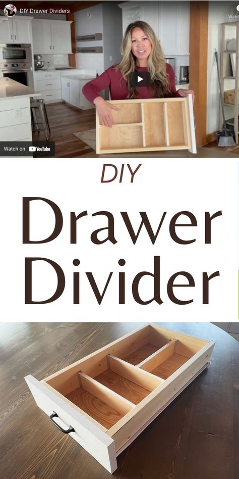 Making Drawer Dividers, Shelf Dividers Diy, Cabinet Dividers, Nautical Farmhouse, Building Drawers, Diy Drawer Dividers, Diy Drawer Organizer, Big Tractors, Drawer Divider