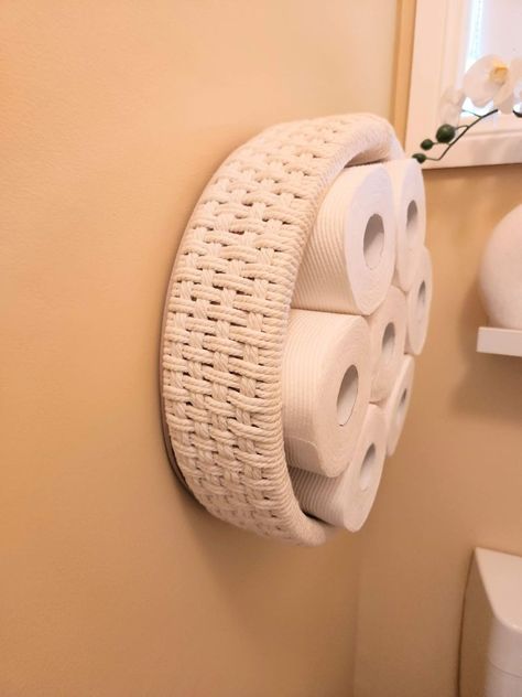 Bamboo Steamer Toilet Roll Holder - Unique Creations By Anita Toilet Paper Roll Storage Ideas, Toilet Roll Storage Ideas, Toilet Roll Holder Ideas, Macrame Toilet Paper Holder, Unicorn Spit Stain, African Lodge, Bamboo Steamer, Large Wicker Basket, Unicorn Spit