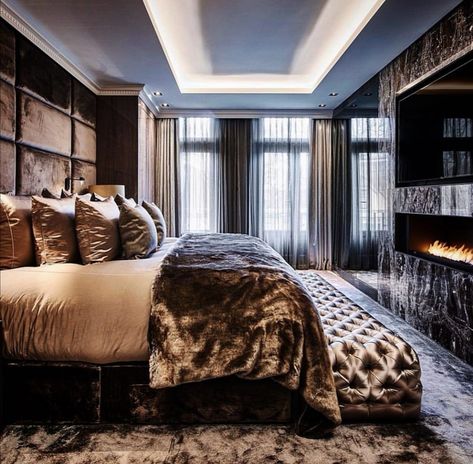 Modern Luxury Bedroom, Luxury Bedroom Design, Luxury Bedroom Master, Interior Modern, Master Bedrooms Decor, Contemporary Bedroom, Dream House Decor, Beautiful Bedrooms, Design Case